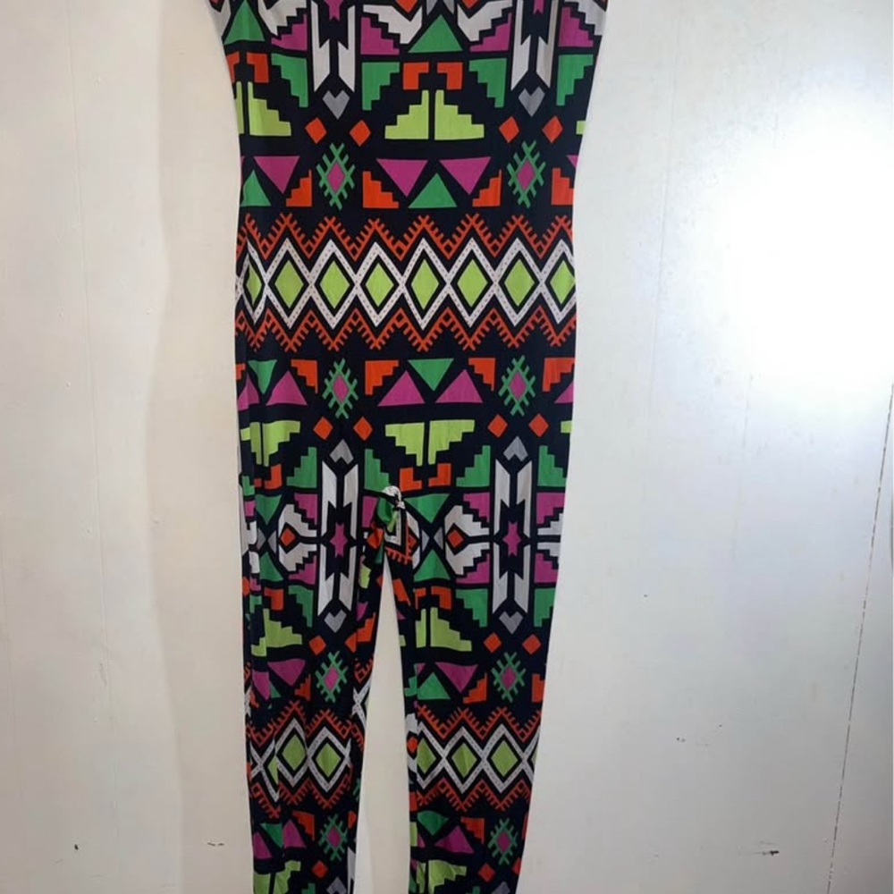 Colorful Geometric Print Jumpsuit